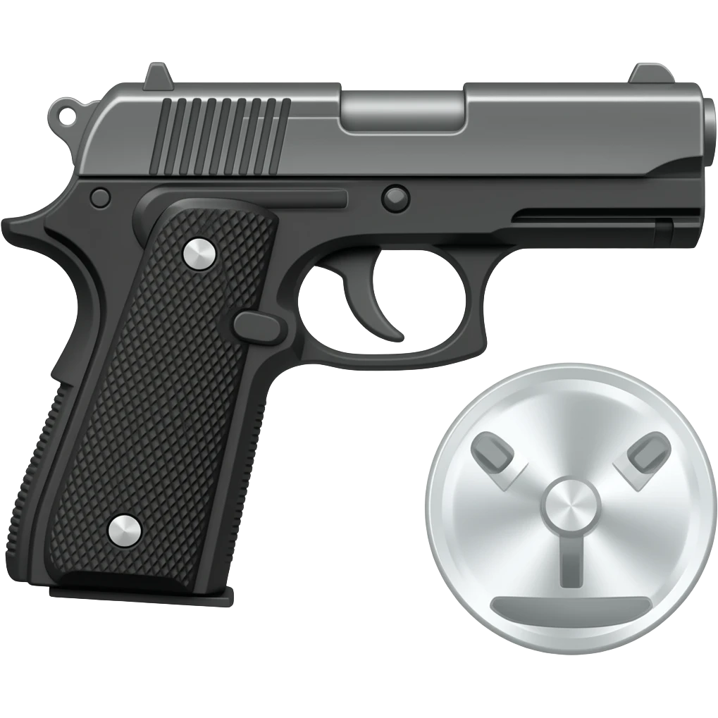 A gun with a button on the back emoji