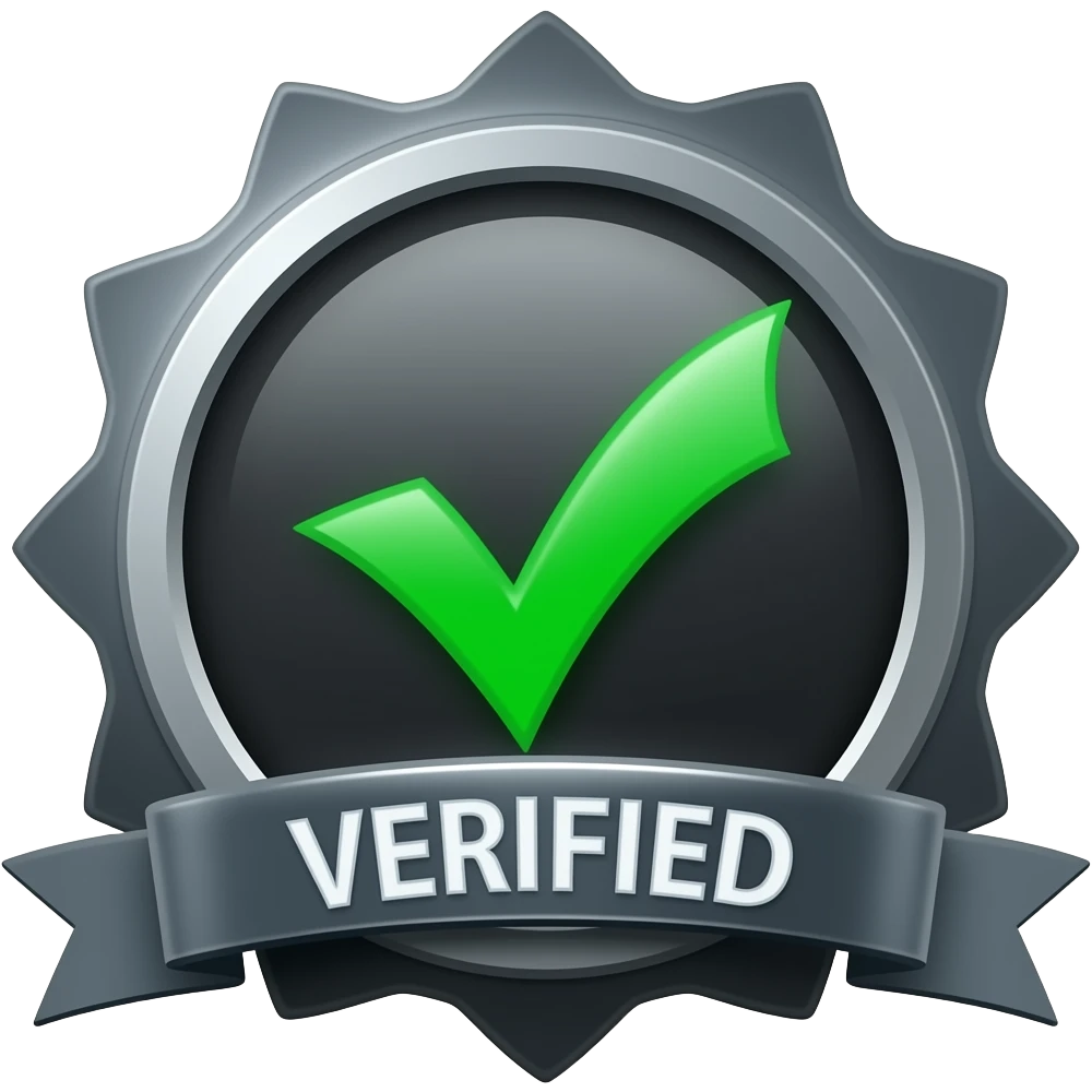 Black verify badge emoji