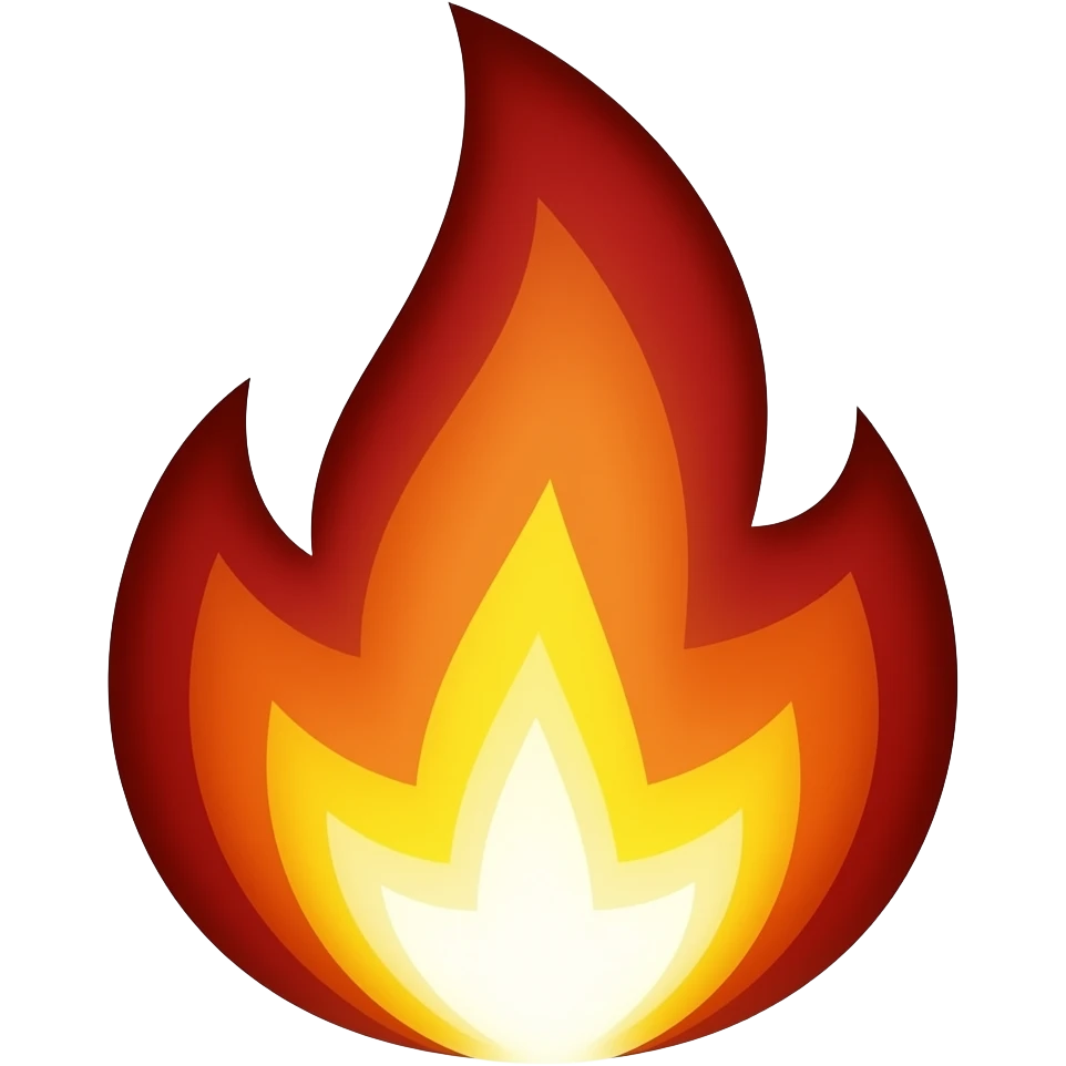 Fuego total negro emoji