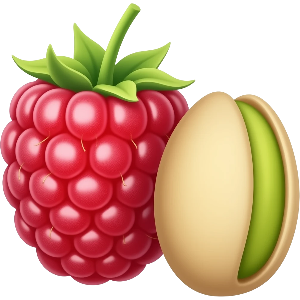 Малина + фисташка emoji