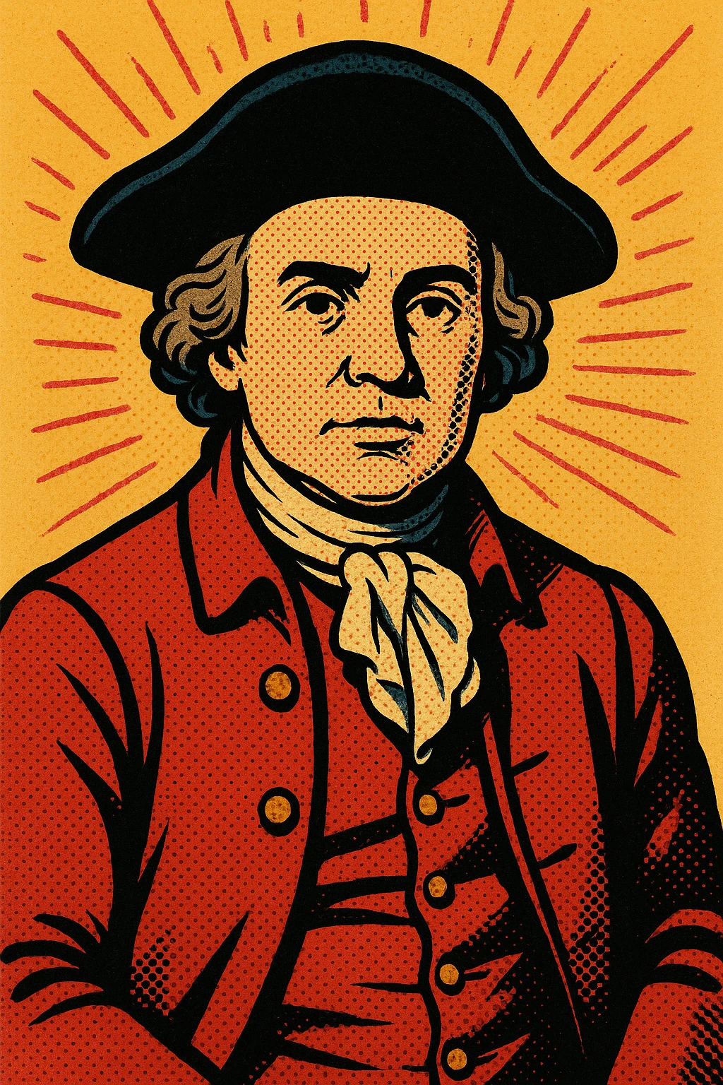 Surgeon John Hunter facing to the front looking calm emoji