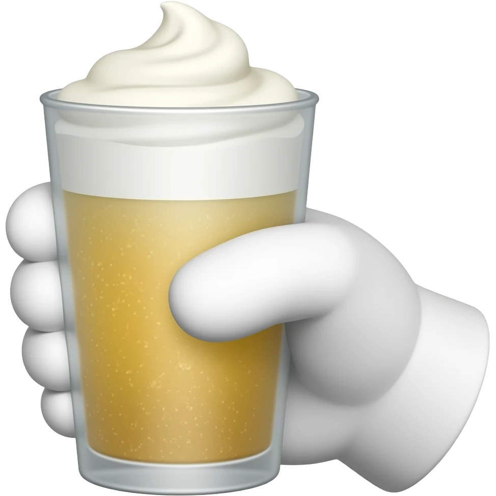 A white hand emoji scrunched like holding a drink emoji