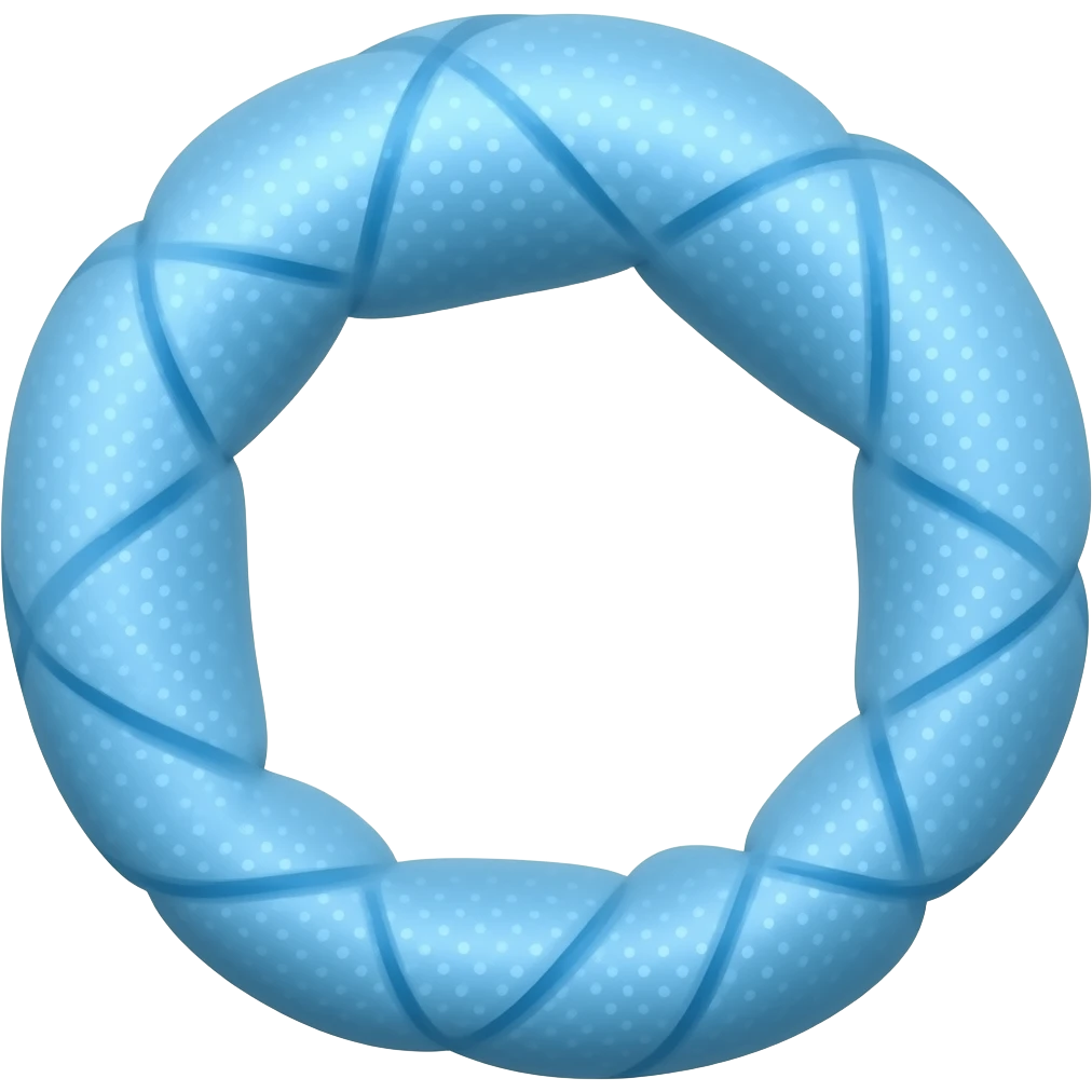 Mavi saç tokası yuvarlak emoji