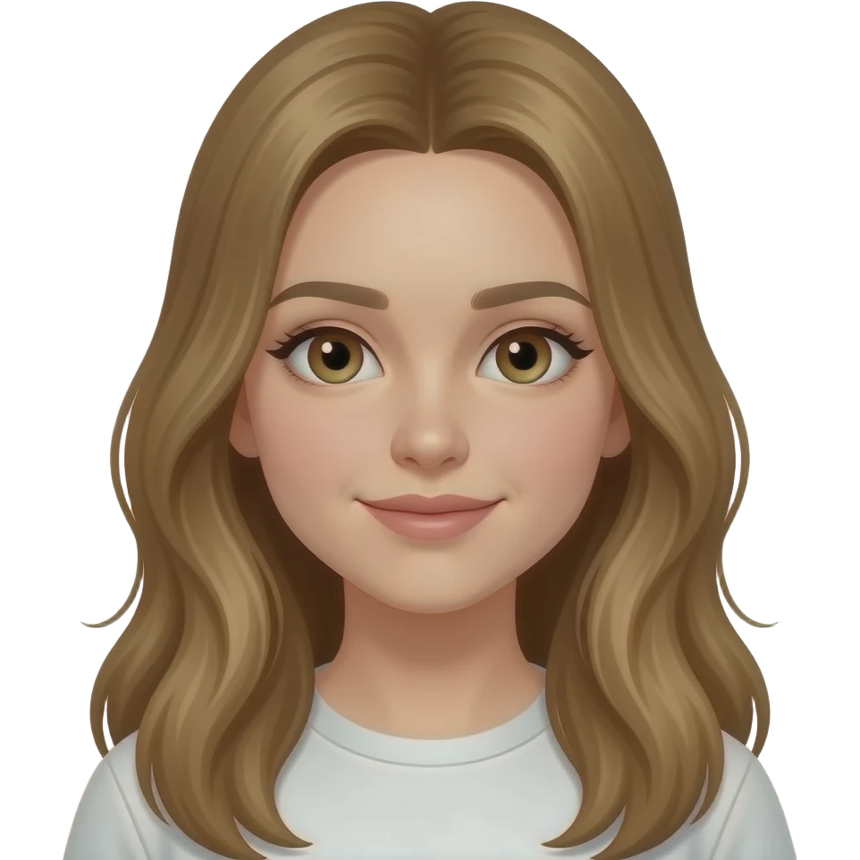 cheveux brun presque blond yeux noisette  fille  cheveux long emoji