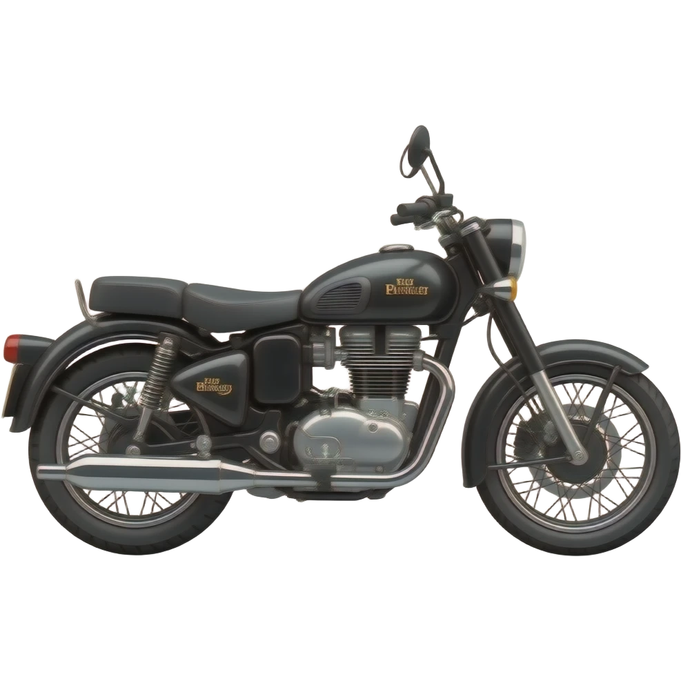 Royal Enfield Black bullet 350 emoji