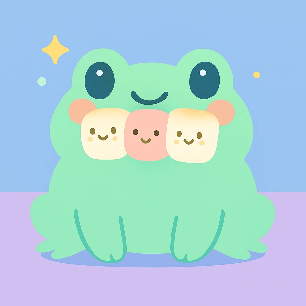 Make the marshmallows roasted, keep the kawaii style with cute and charming features, soft pastel colors, and adorable expressions. emoji