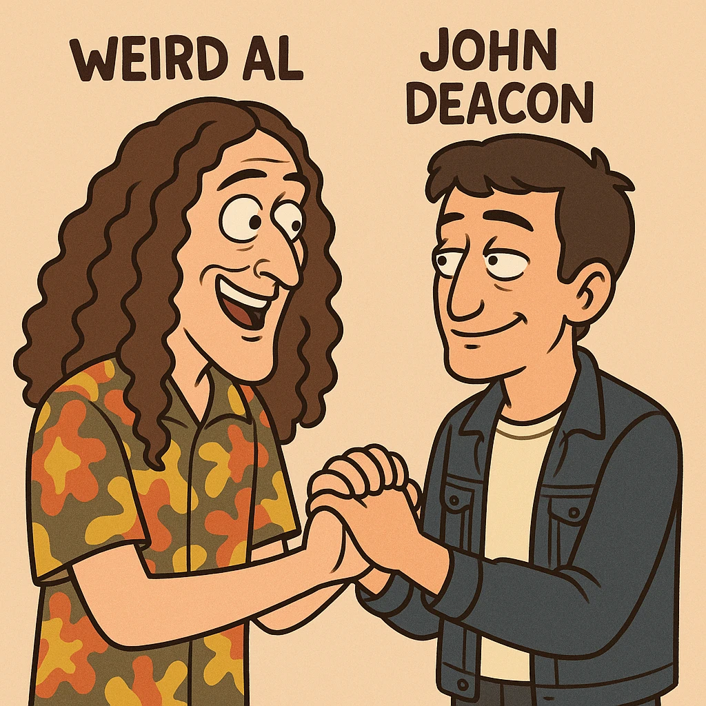 weird al holding my hands John Deacon  emoji