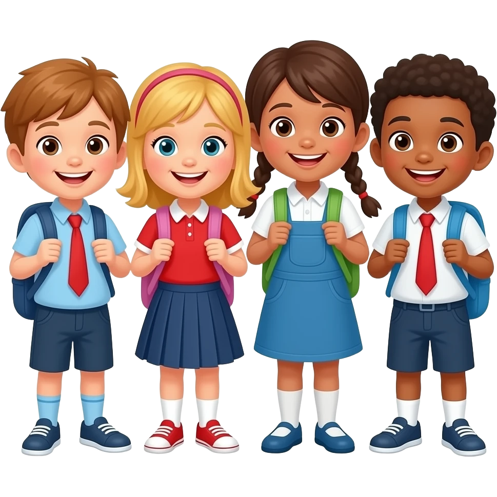 happy primary kids emoji