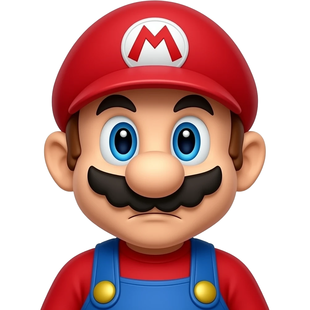 Sad Super Mario emoji
