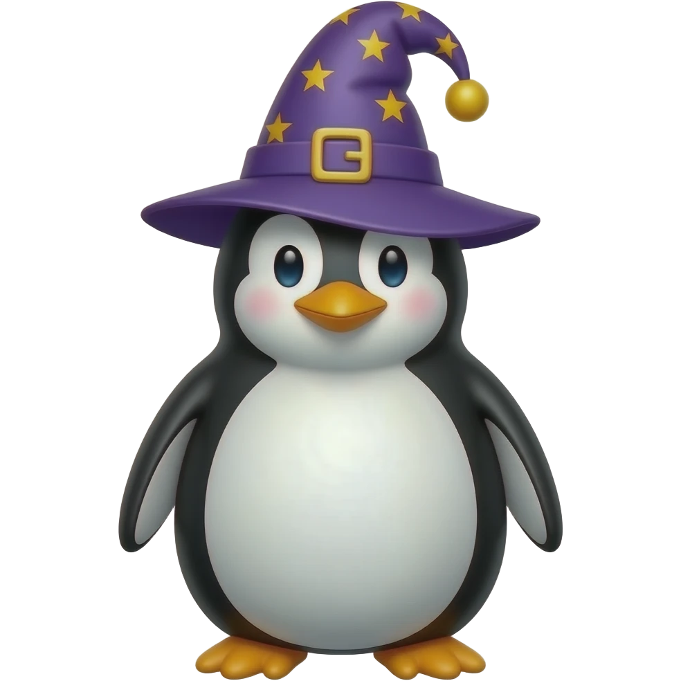 Penguin Wizard emoji