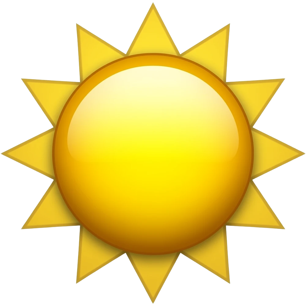 Yellow Sun emoji