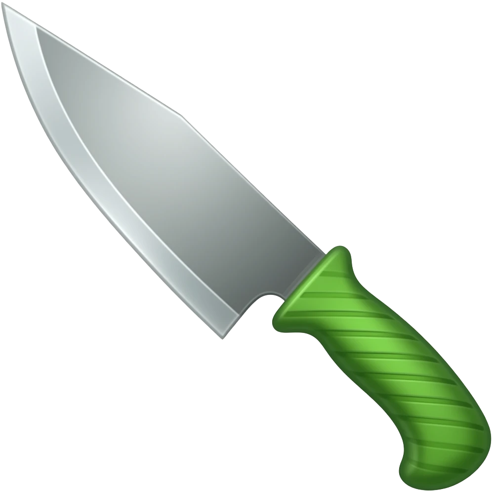 Machete green Handle right side emoji