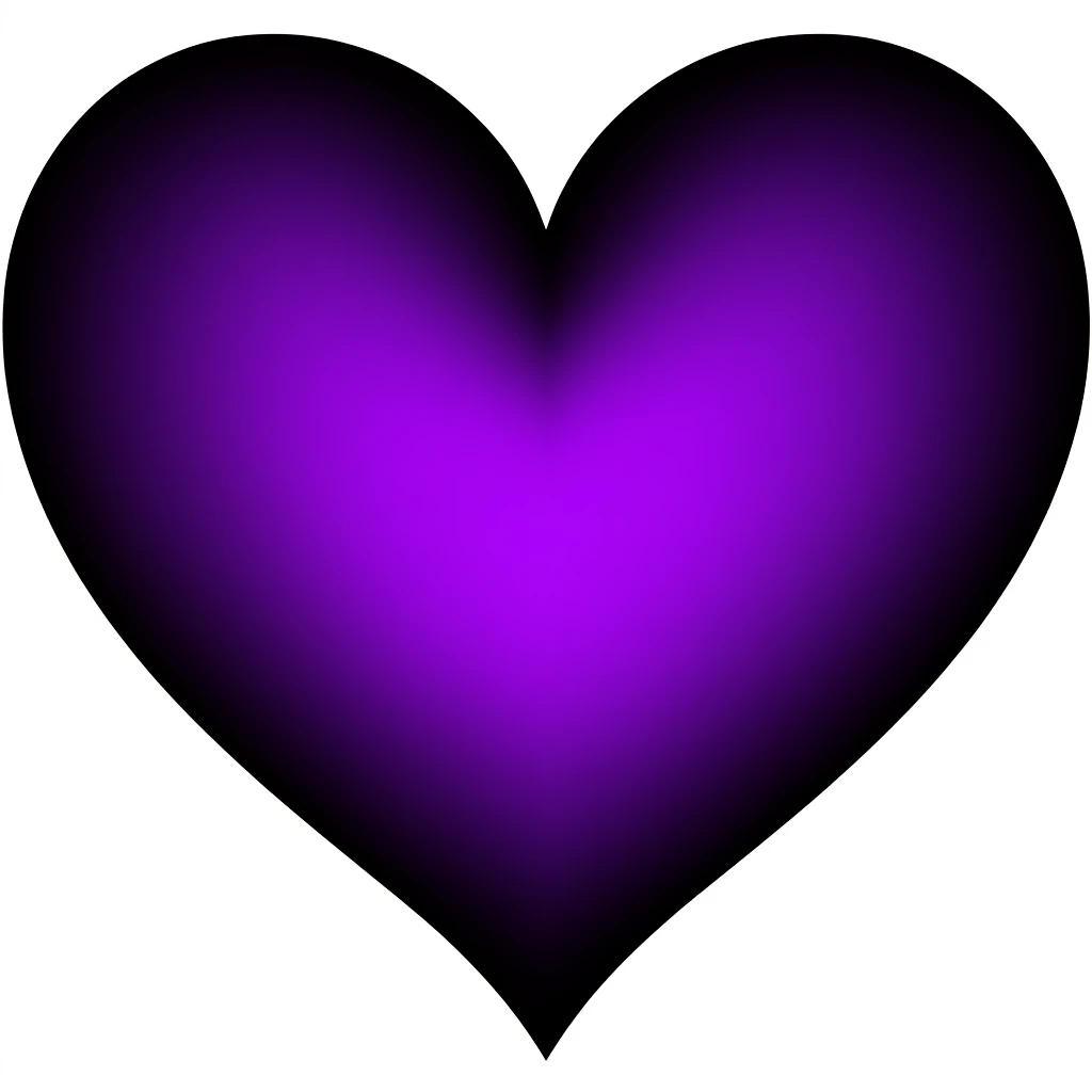 goth purple heart emoji