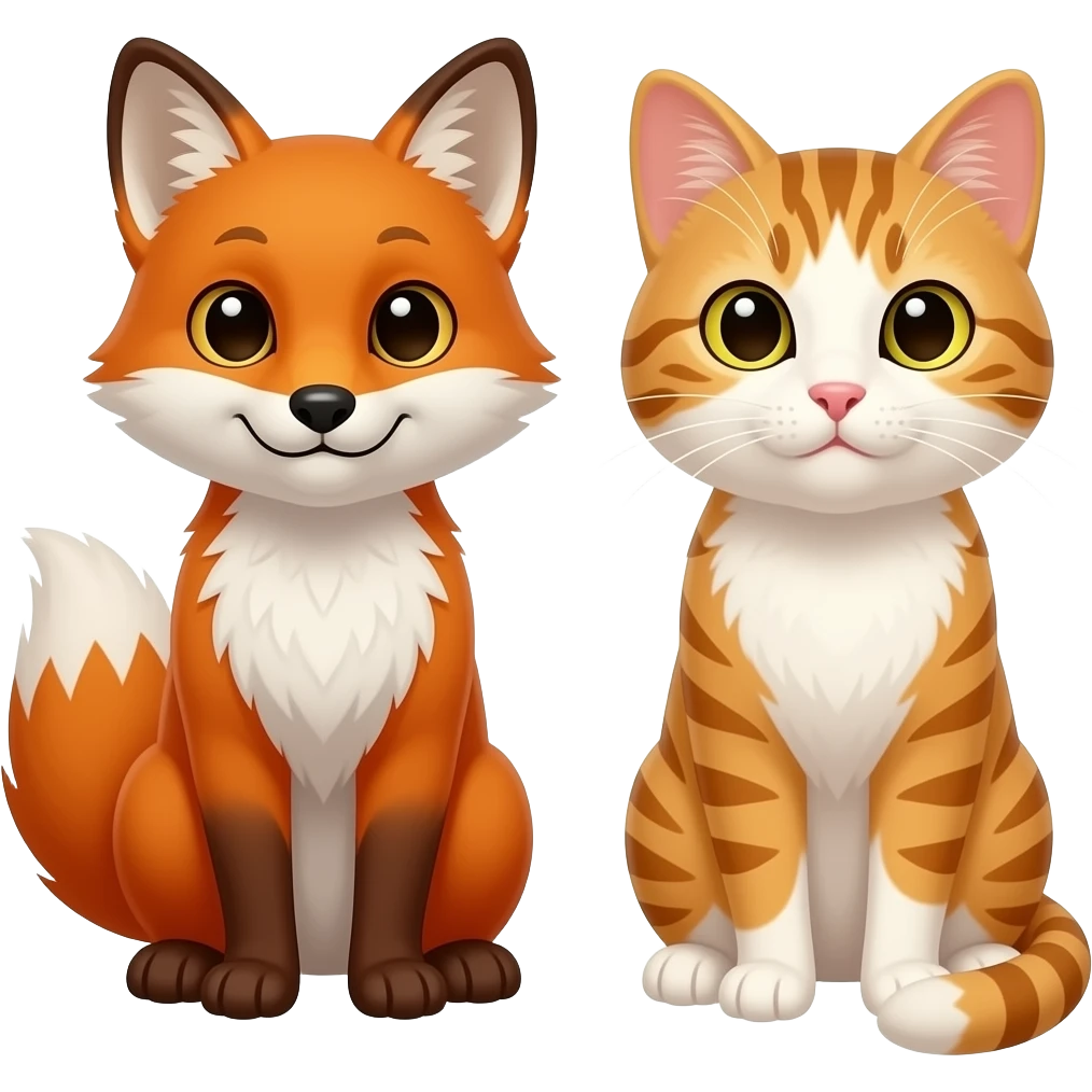 🦊 +🐈 emoji