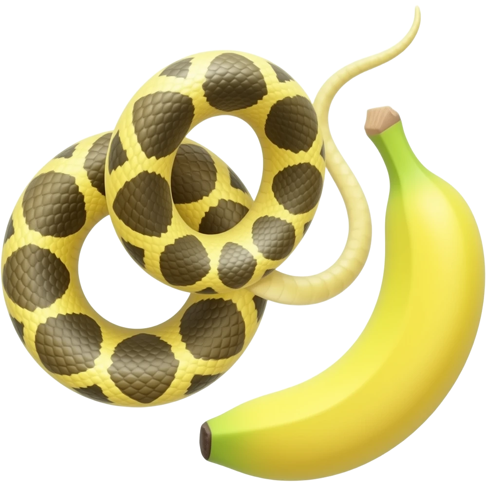 Banana yellow belly snake emoji