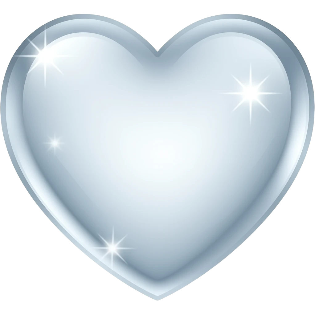 Quero um coração transparente com esse brilho ✨ emoji
