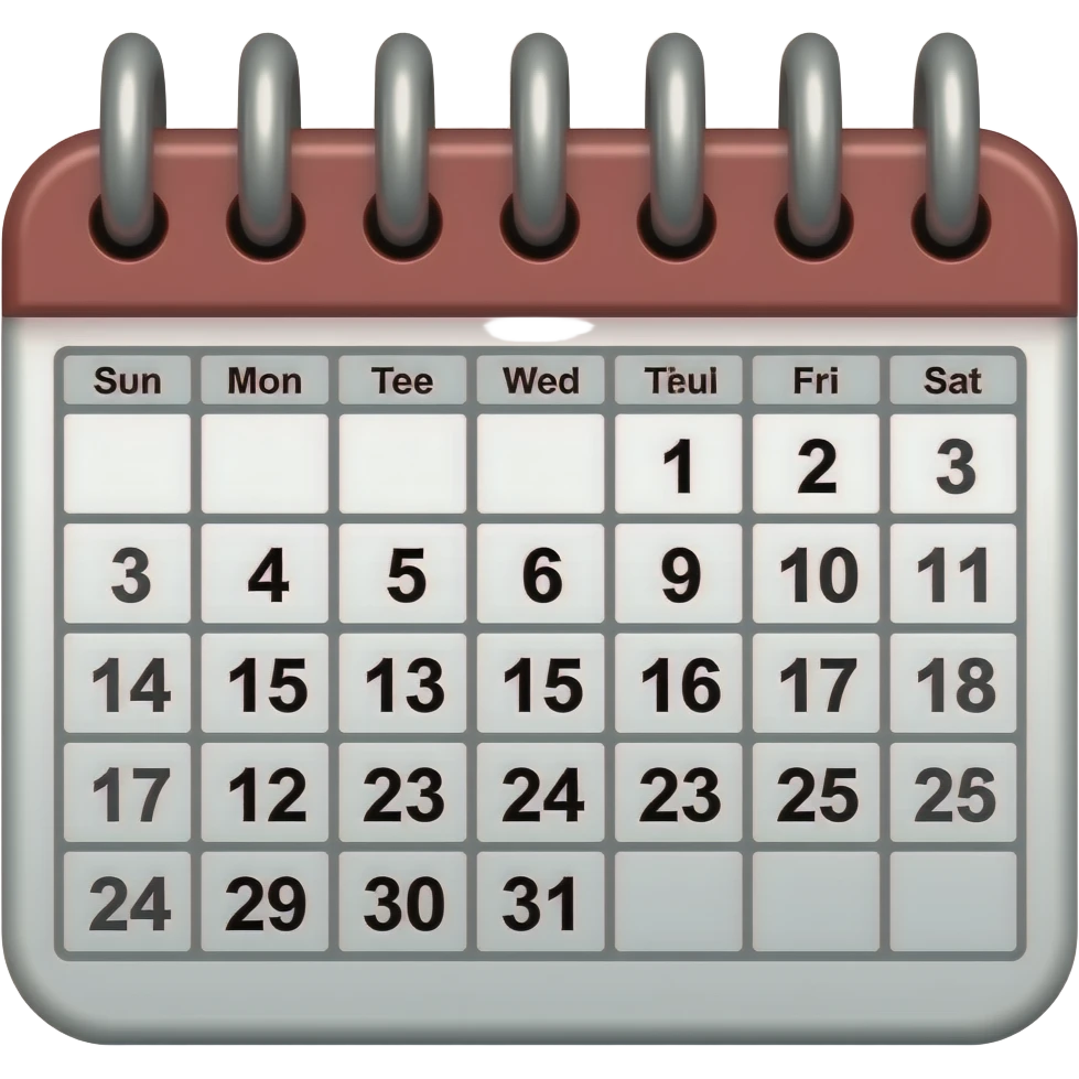 calendar week emoji