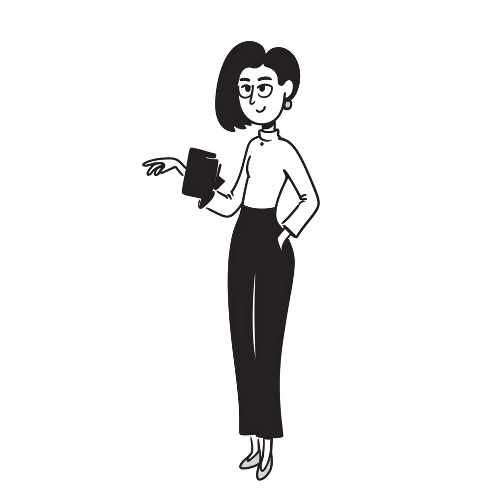 Tall slender woman with elongated arms and legs, sharp angular facial features with high cheekbones and defined jawline emoji