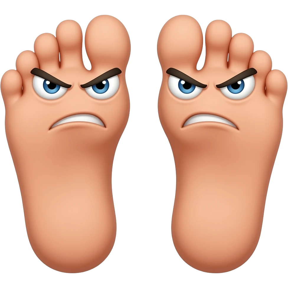 angry feet emoji