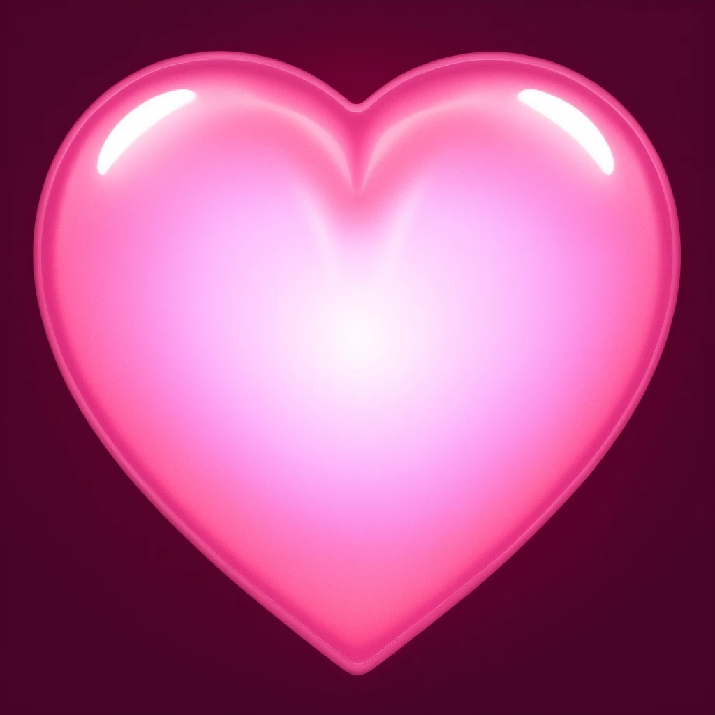 heart with a frosted pink glass effect emoji