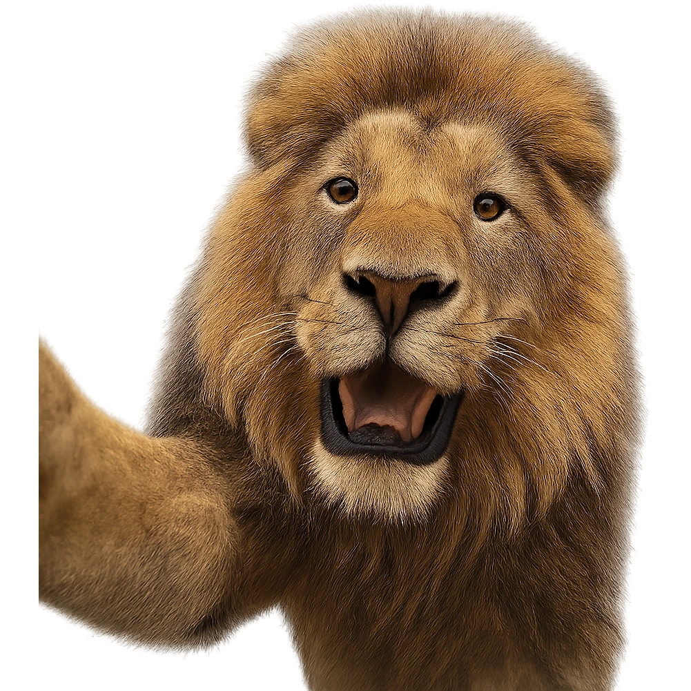 Selfie lion emoji