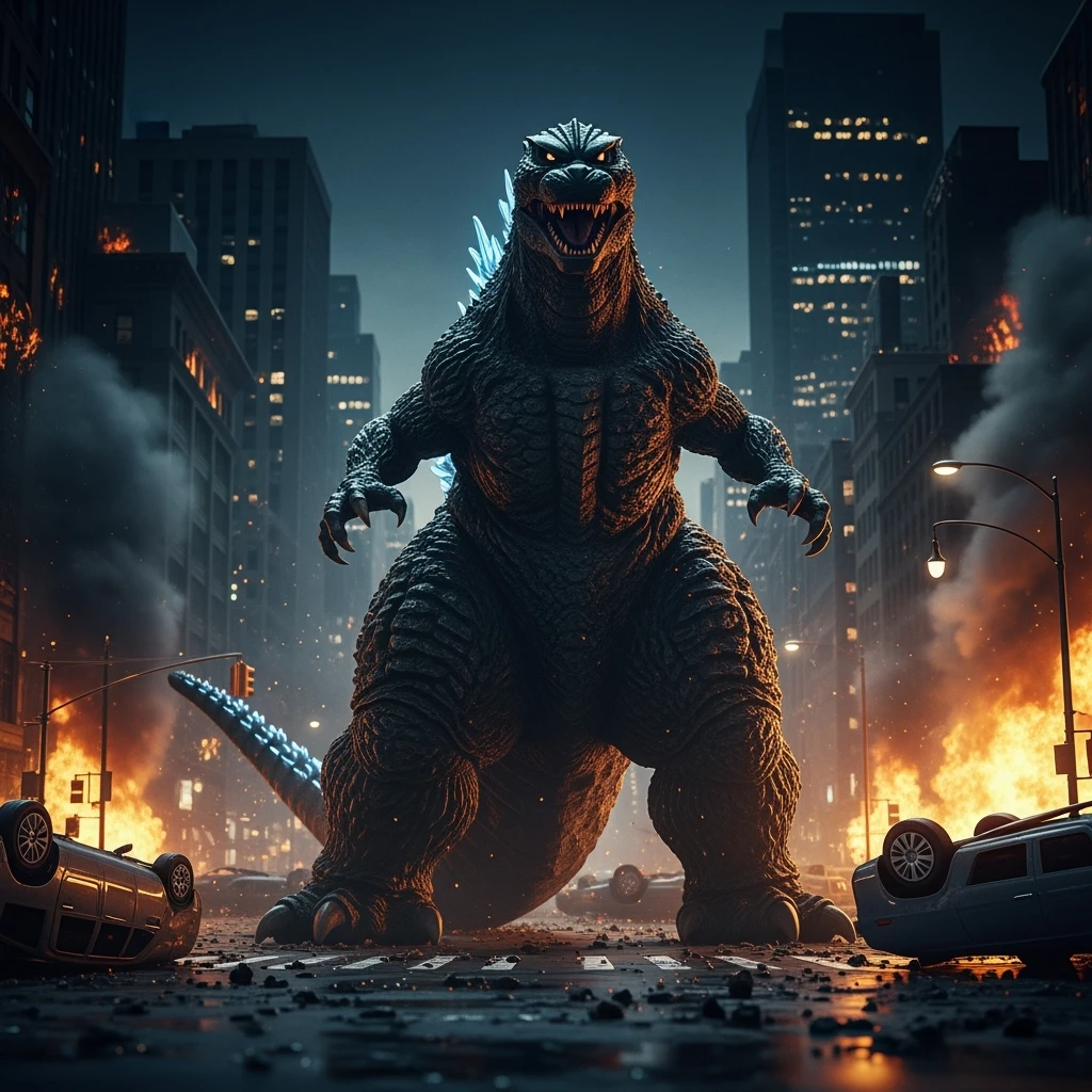 godzilla attackig ny emoji
