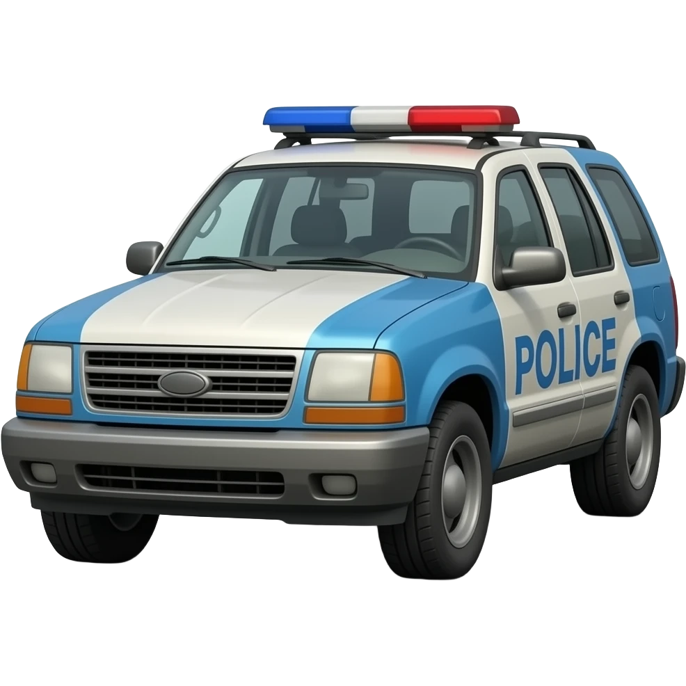 abandoned police suv emoji