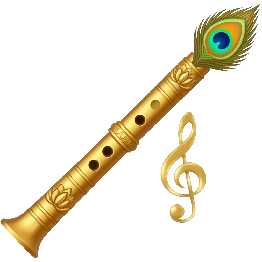 Krishna flute design emoji
