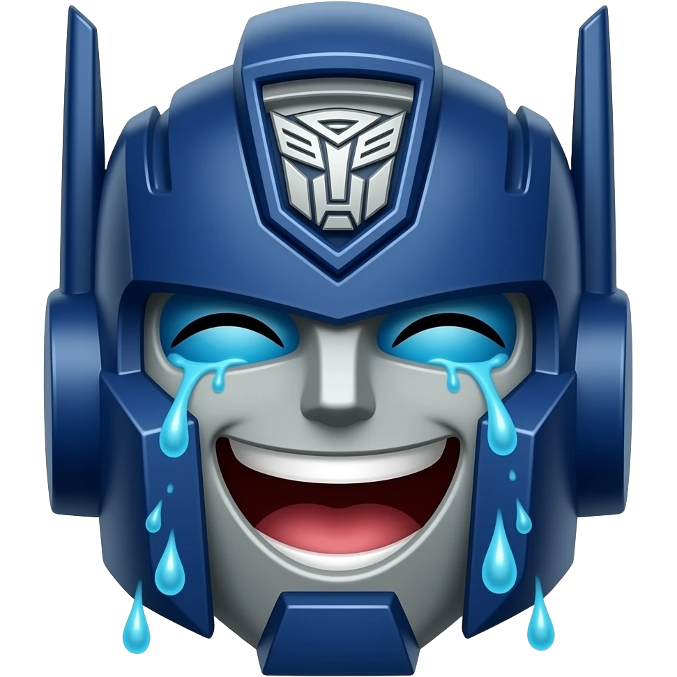 Optimus prime laughing tears emoji