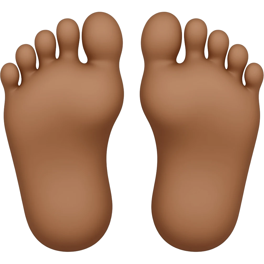 Brown feet emoji