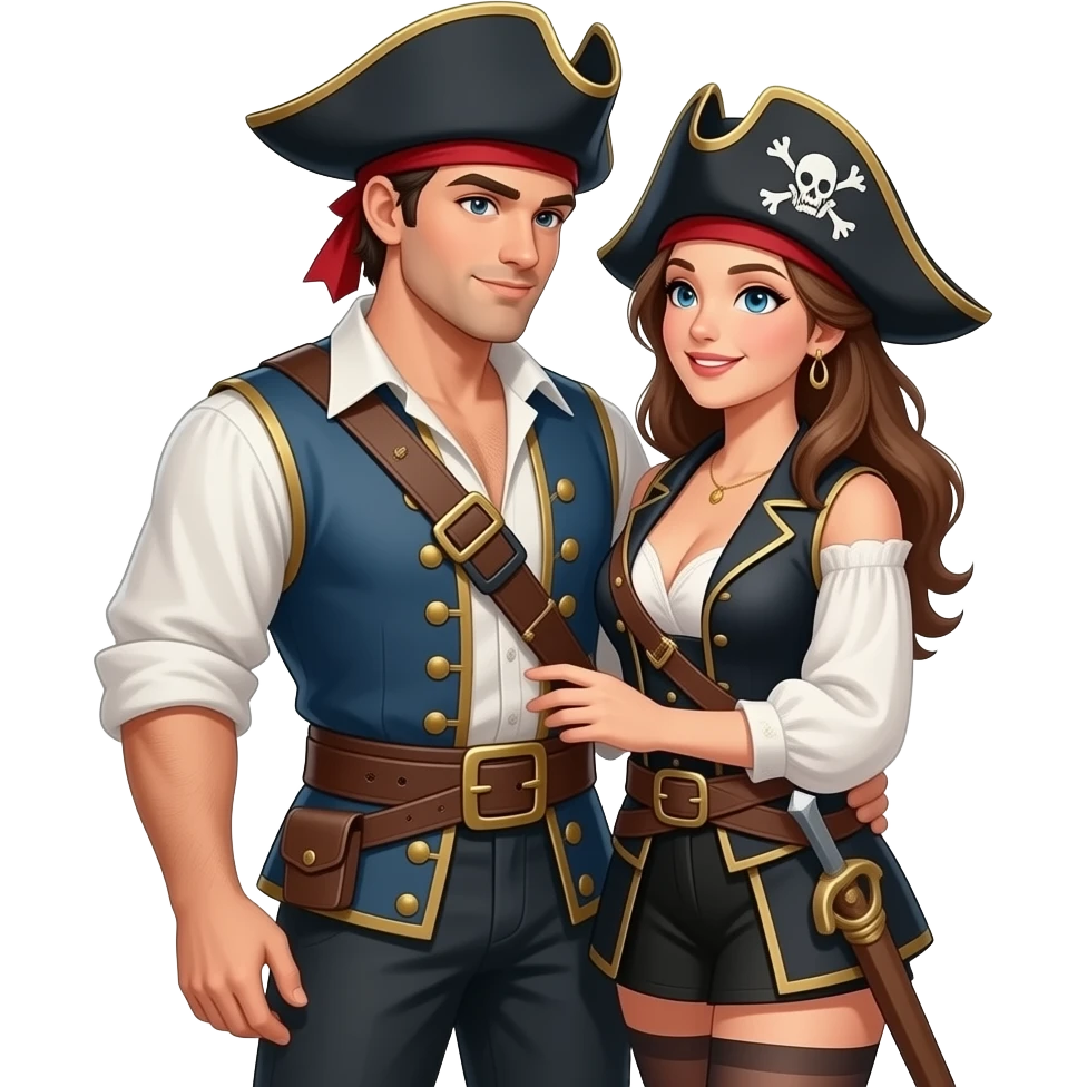 Sex with male and female privateers emoji