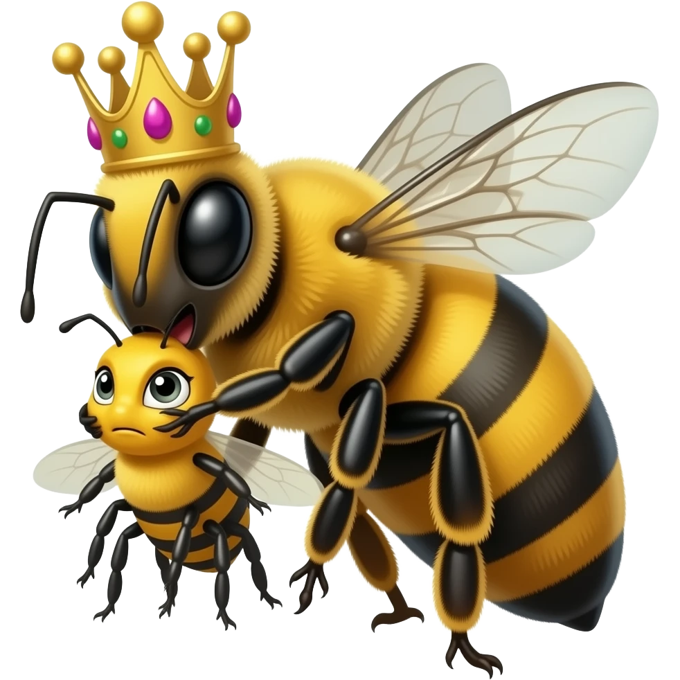 King Bee grabbing Queen Bee emoji