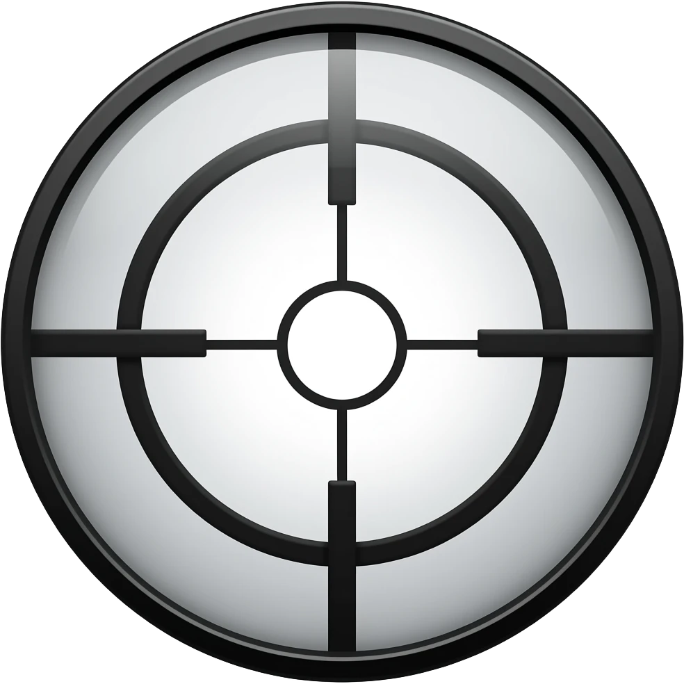 crosshair black only simple minimal emoji