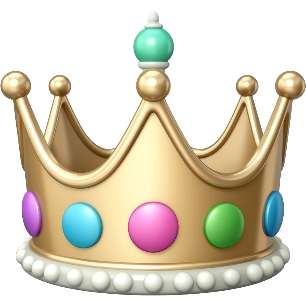 Pastel crown emoji