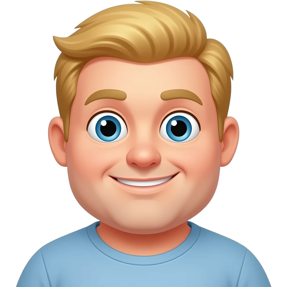 Fat farting guy with  blonde hair emoji