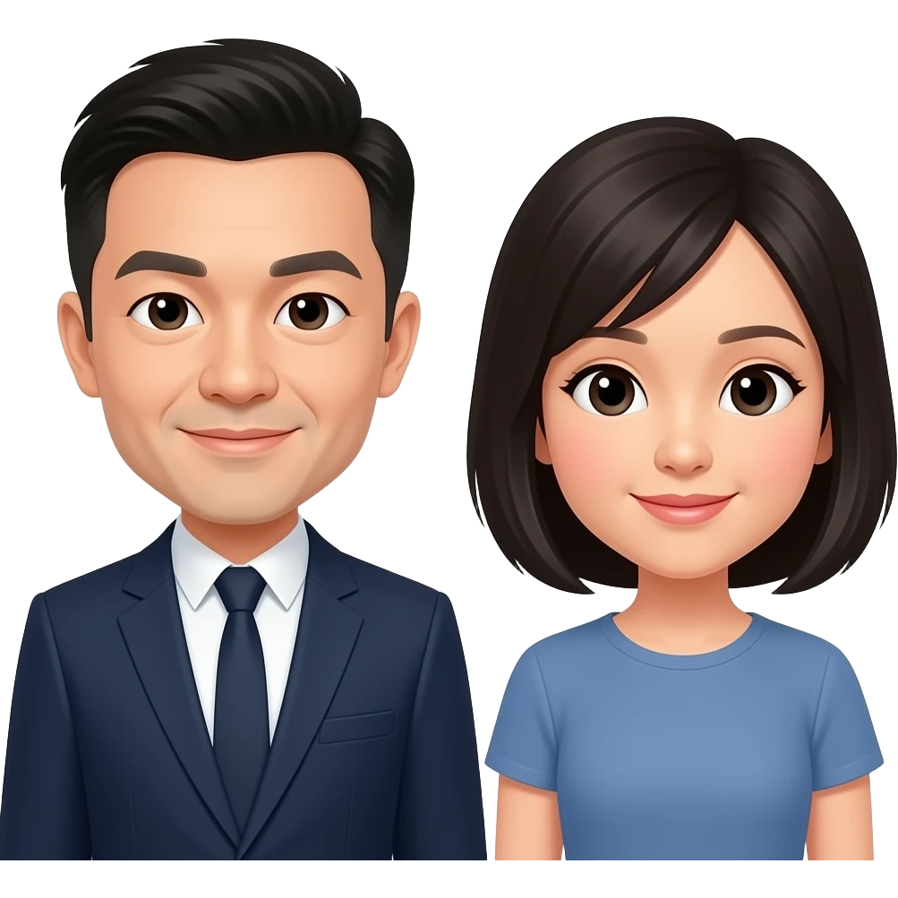 Photo of Leonard and Hwee Ting emoji