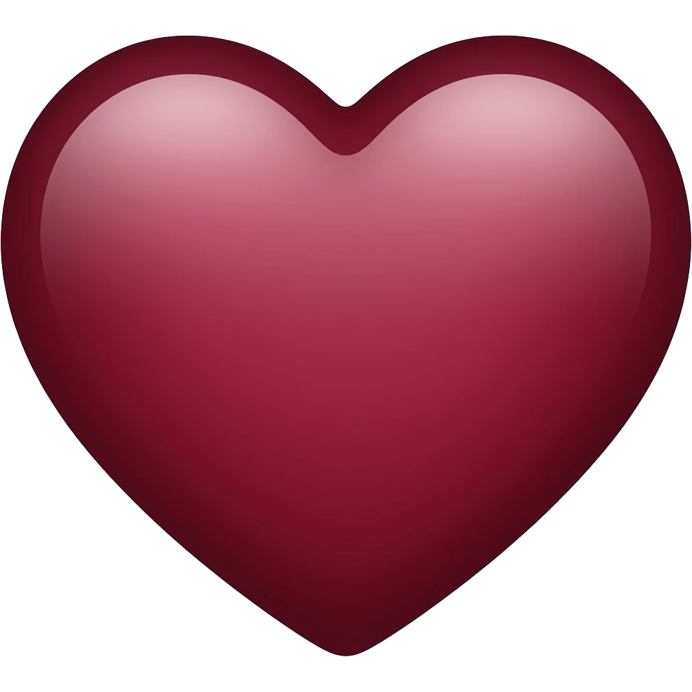 a heart in a red wine color emoji
