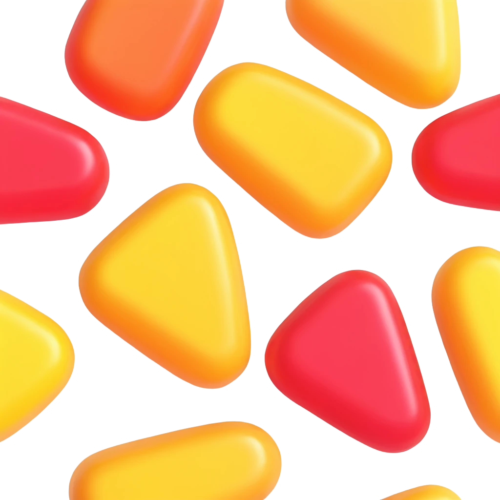 a single Haribo Tagada candy, 3D render, glossy, no background emoji