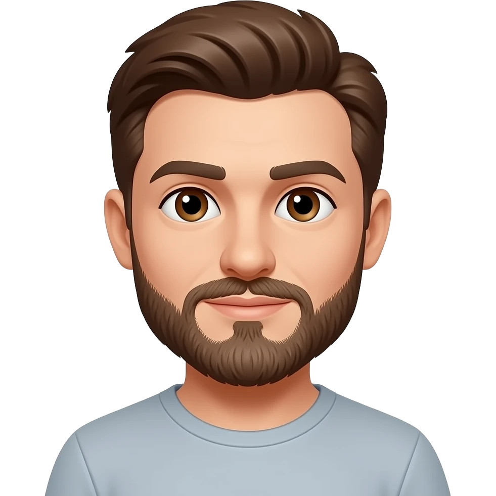 Sakalları azıcık uzun yap kahverengi gözlül emoji