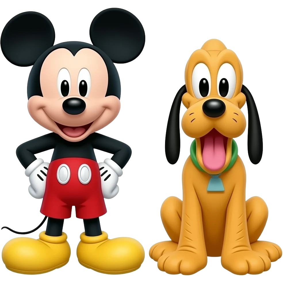 Mickey Mouse full body and Pluto Disney Full body emoji