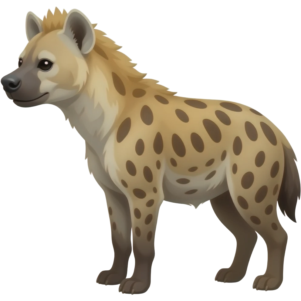 2d cartoon spotted hyena emoji