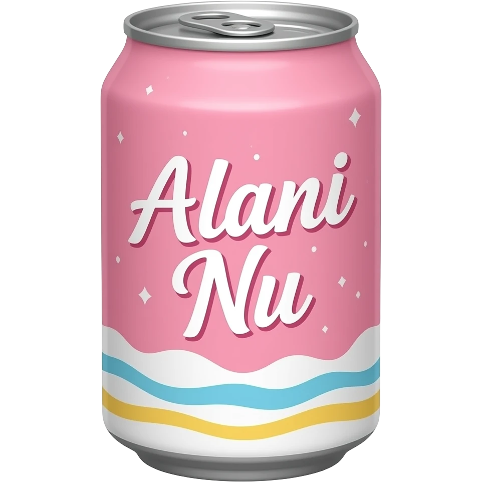 cute pink summery can that says Alani Nu emoji