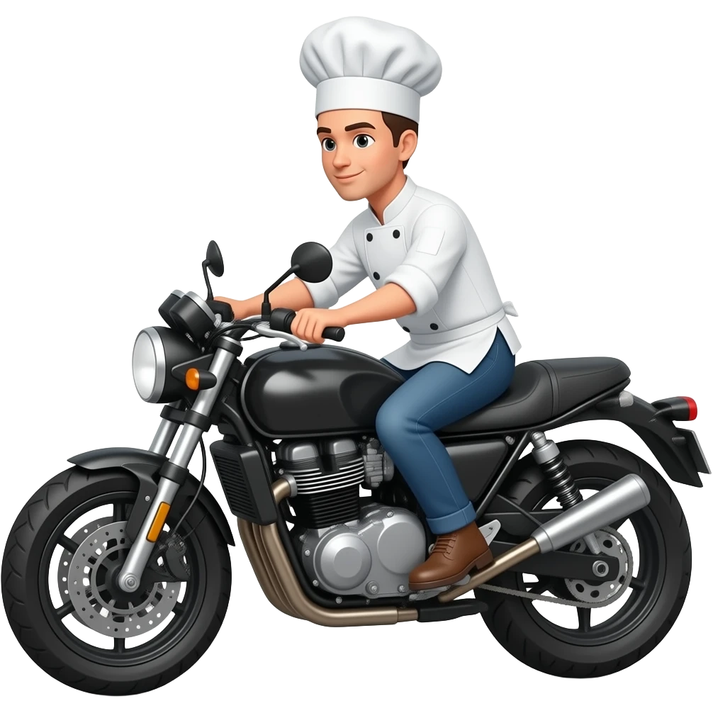 baker on motorcycle emoji