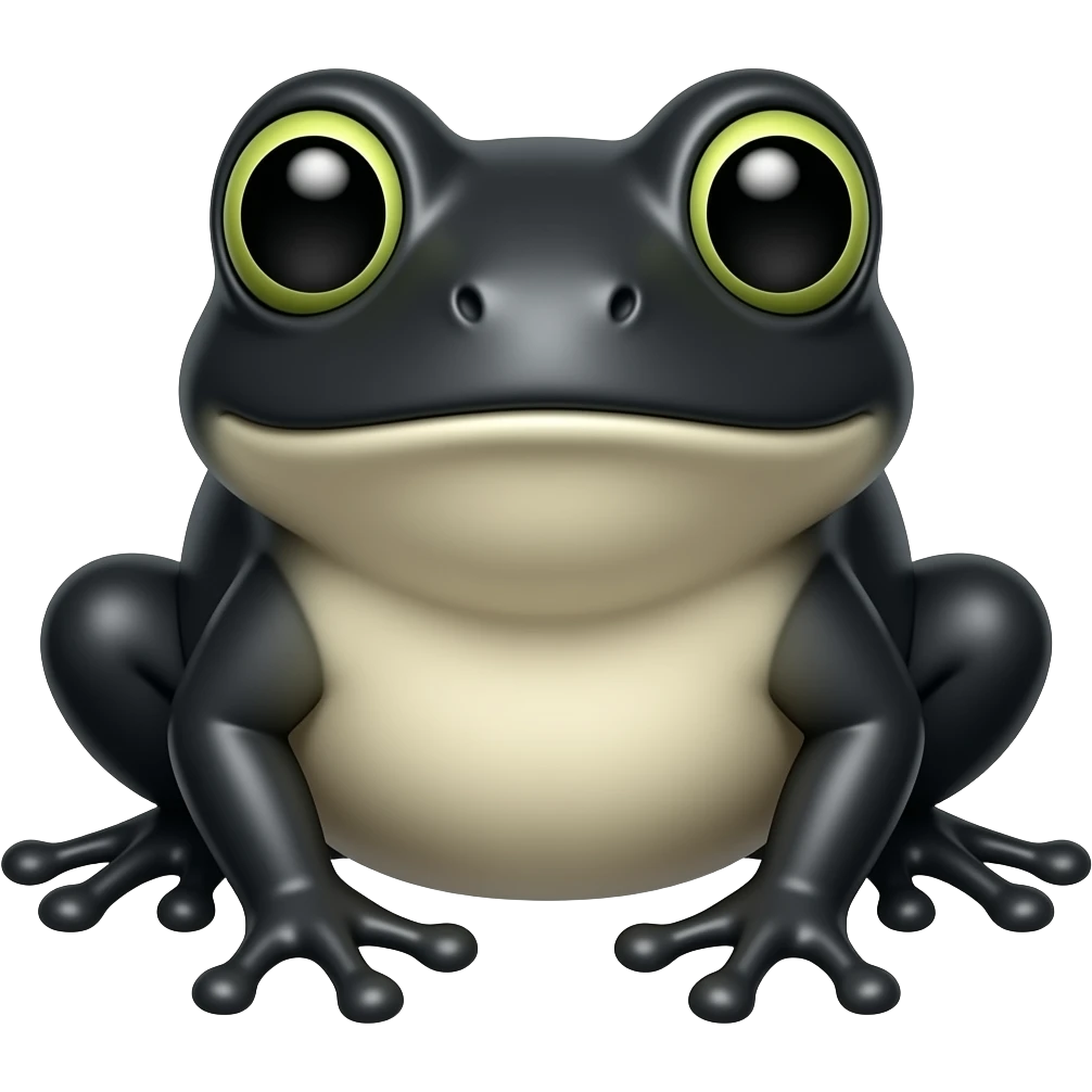 Black frog emoji