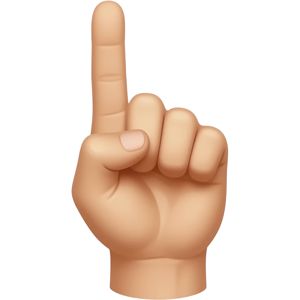 left hand guns up with index finger and thumb tilt hand upward pointing upward without a gun in the hand emoji