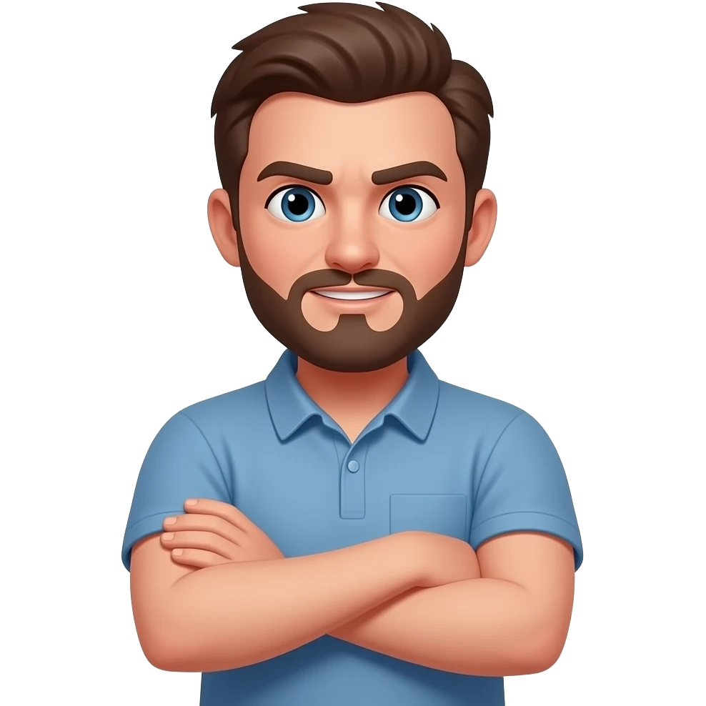 A mad emoji with arms crossed and red face emoji