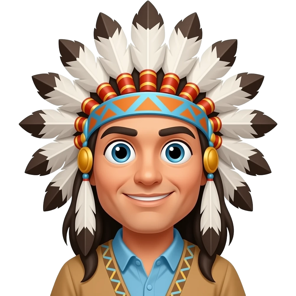 Funny Indian chief emoji