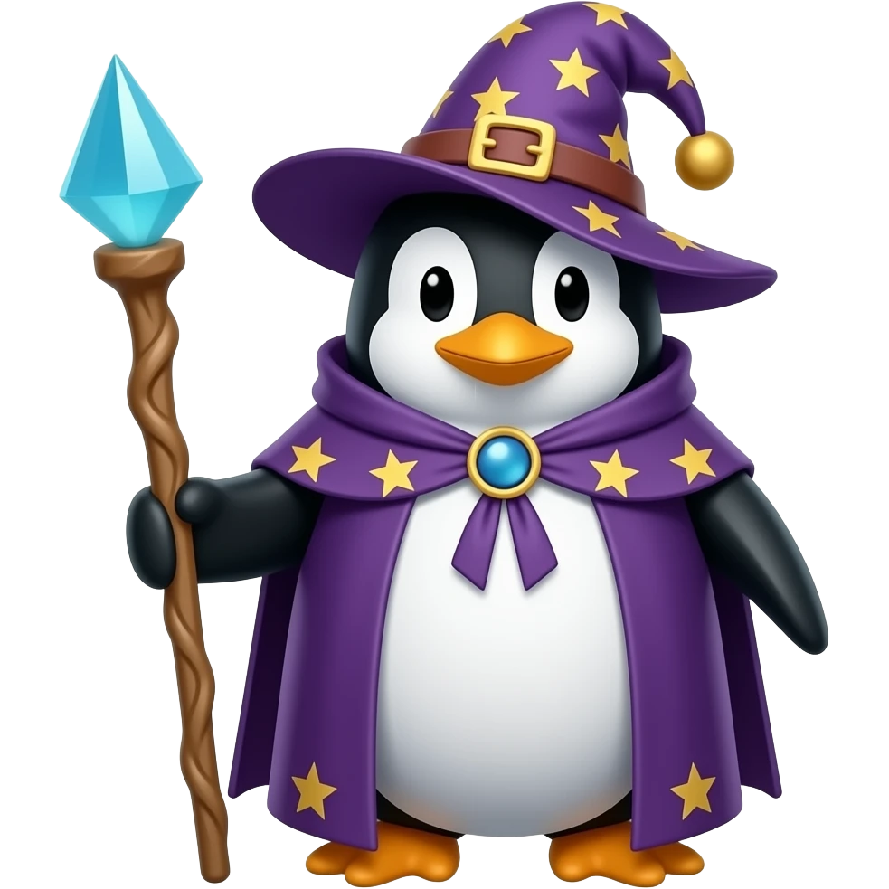 Penguin Wizard emoji