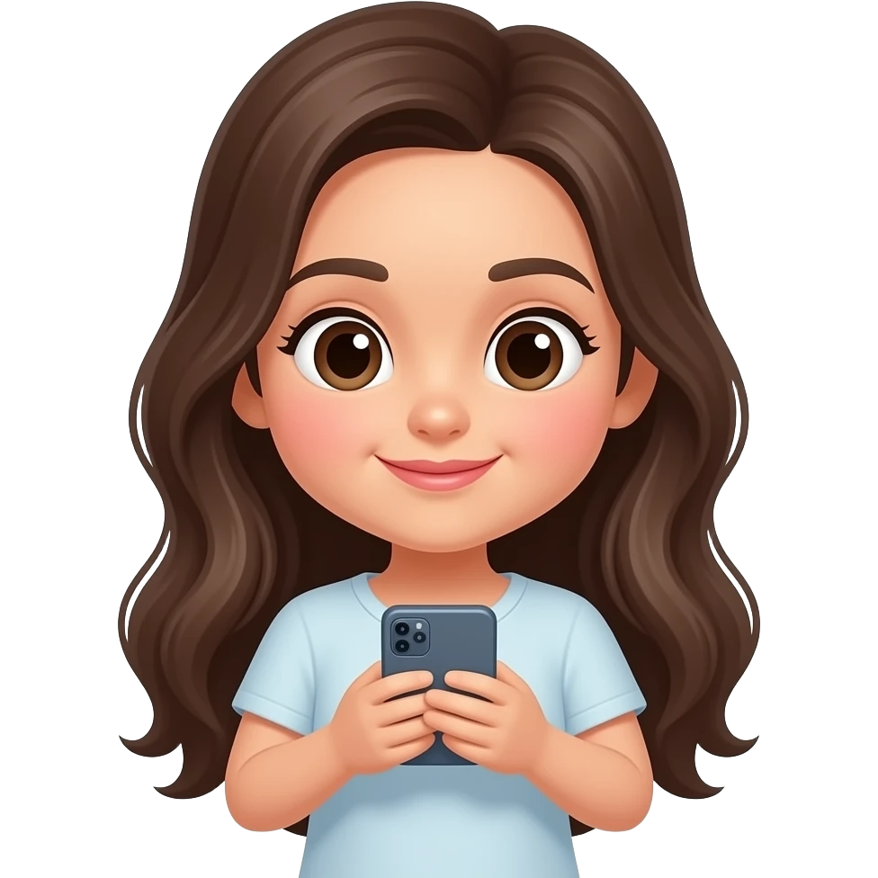 Chica viendo el celular emoji
