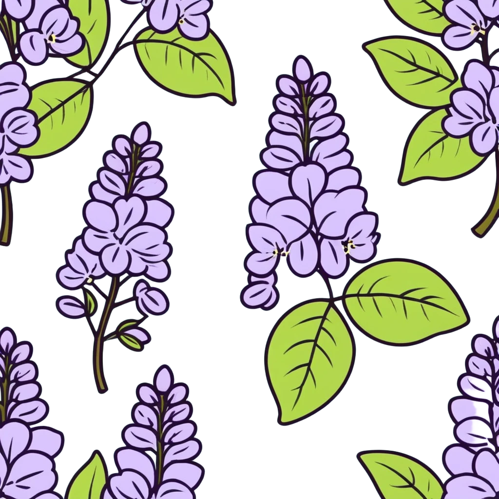 Realistic beautiful lilacs emoji